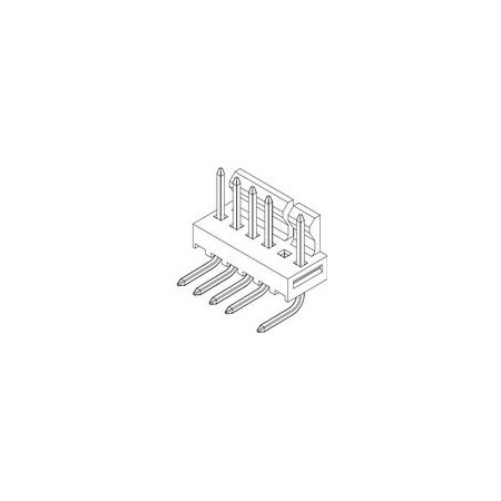 Molex KK 100 Hdr FrLk RtAn 09 Ckt w/void Gold 22-19-2090